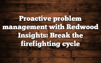 Proactive problem management with Redwood Insights: Break the firefighting cycle 